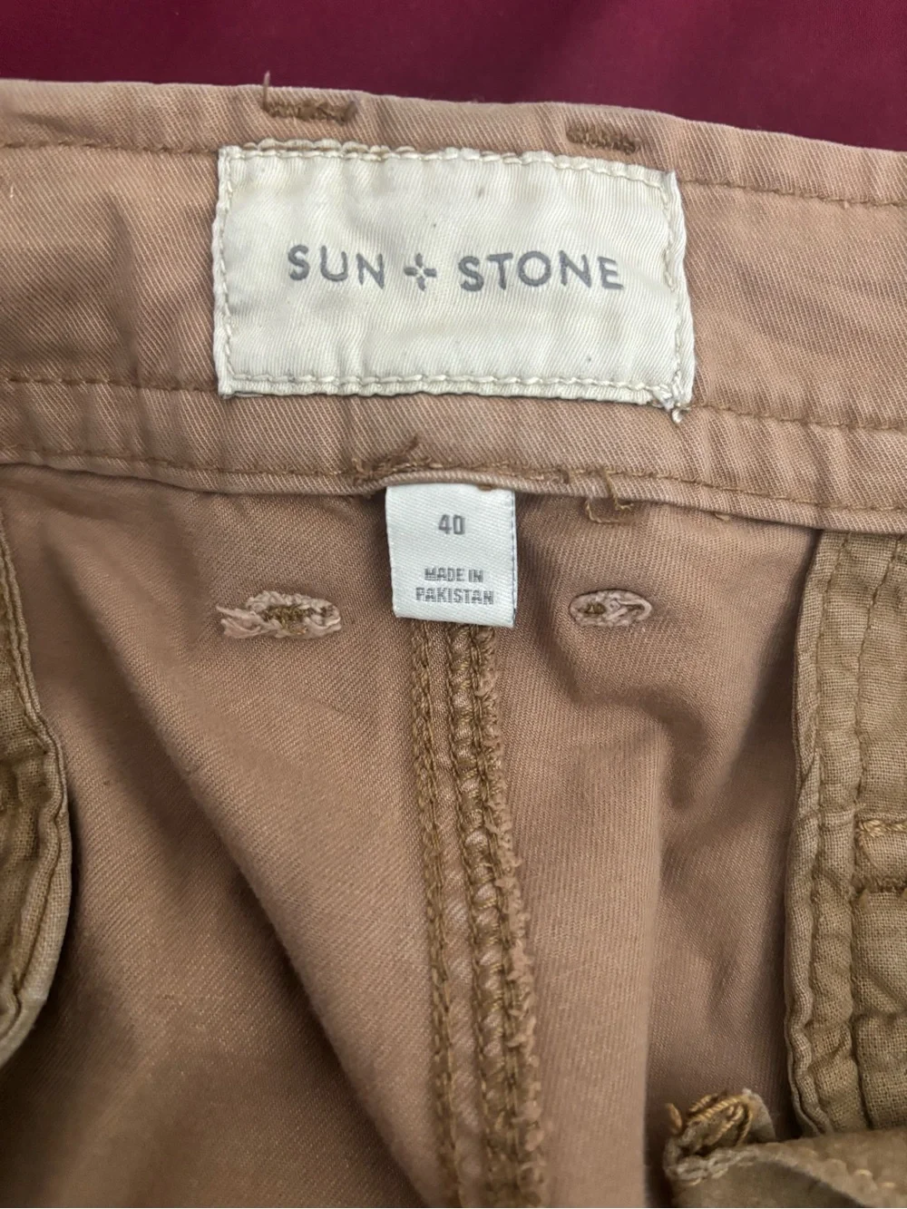 Classic Men's Tan Cargo Pants with Multiple Utility Pockets